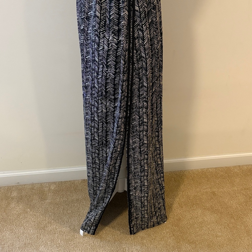 LOFT Black and White Pattern Maxi Dress - Picture 6 of 11